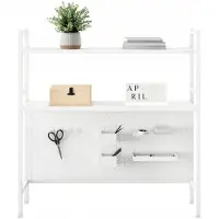Hobby Hall Jan Nowak Metallinen pöytälevy 95 cm Rei'itetty Jenny: Valkoinen