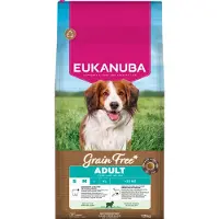 Eukanuba 2x12kg Grain Free Adult Small & Medium Breed karitsa koira