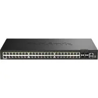 D-Link – 48 Ports GE PoE(30W) + 4 Ports 10G SFP+ Smart Managed Switch, 370W (DGS-1530-52P/E)