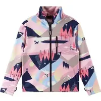 Reima Lisisti Pehmeä Jersey Full Zip Villapaita Grey Pink 122 cm 122 cm Tytöt