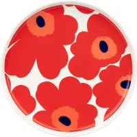 Marimekko Unikko Plate 20Cm - Red - 20 CM