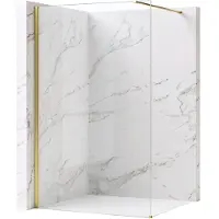 REA Walk-in suihkuseinä Flexi Transparent / Brush Gold 100