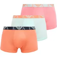 Emporio Armani for man. EM000259_AF20668 Set of 3 Plain Boxers pink, turquoise, orange (XL), Homewear, Cotton