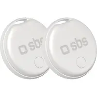 SBS Track My Circle locator compatible with Apple Find My set of 2 - white