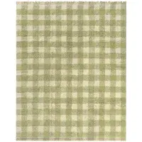 Lorena Canals Pestävä Vichy Matto 150x180 cm, Matcha
