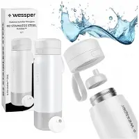 Wessper Valkoinen 0,7 l teräksinen veden suodatinpullo