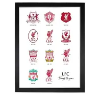 Liverpool F.C. Liverpool Juliste Crest History - Valkoinen - , koko One Size