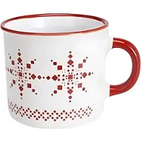 Hobby Hall Valkoinen joulu keraaminen muki lahja muki 285ml norjalainen pusero