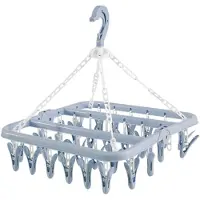 Hobby Hall SteelFever taittuva vaatteiden ripustin 32 Clip Sininen