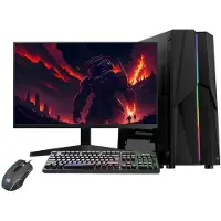 PC Gamer Tietokone Gaming PC Starter 3 Komplekt, AMD Ryzen 5 3600 4.2 GHz, 500GB SSD, RAM 16 GB, , PSU 500W, Windows 11 24″ FullHD 1920×1080