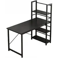 Hobby Hall Loftas Musta teollinen työpöytä hyllyillä 120 cm