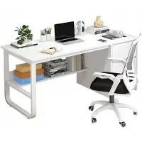 Rexo Skandinaavinen loft työpöytä hyllyllä, 100 cm