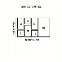 Hobby Hall 7 kpl akryylinen laatikkojärjestelmä meikkiorganisaattori, 7vnt 3S+3M+XL