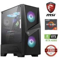 Mdata Gaming Tietokone Ryzen 5 5500 8GB 512GB SSD RTX 4060 8GB ilman käyttöjärjestelmää