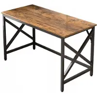 Hobby Hall Tietokonepöytä, teollinen tyyli, 115 cm, ruskea
