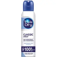 Triple dry Classic Deo Spray 100h -tuoksuton antiperspirantti