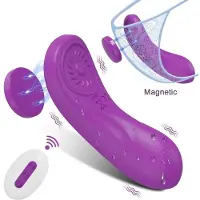 Dark Red Brand Vibraattori kaukosäätimellä, violetti