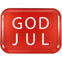 Mellow Design - Tarjotin God Jul 27x20 cm Punainen/Valkoinen