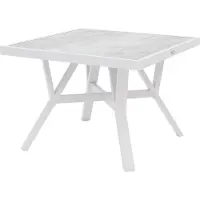Brafab Samvaro pöytä 90x90 cm lasilevy mukana Valkoinen / Light Grey