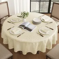 Hobby Hall Jouluinen pyöreä pöytäliina, 200 cm, beige