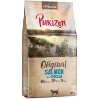 Purizon 2x6,5kg Sterilised Adult lohi ja kana viljaton kissan kuivaruoka