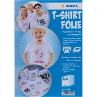 Herma T-Shirt Foil A4 for light + white Textiles 20 Sheets 4525