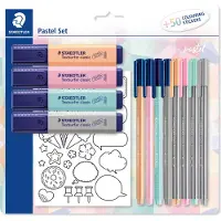 Staedtler 61 SBK, Pastellikynä, Harmaa, Mintunvärinen, Oranssi, Vaaleanpunainen, Ruusu, 12 kpl (61 SBK1 PA)