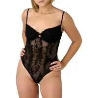 Nortie Moments Amara Kirjailtu Mesh-Body - Musta - M