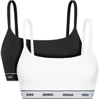 HUGO Twin Bralette Stripe - White - XL