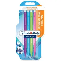 Paper Mate Non-Stop -lyijytäytekynä | 0,7 mm | HB #2 | neonvärilajitelma | 4 kpl