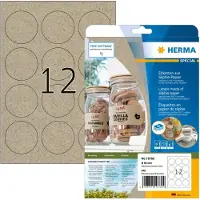 Herma 10762, Ruskea, Pyöreä, Kiinteä, A4, Universaali, Paperi