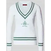 Ralph Lauren Cable-Knit Cricket Sweater - White - S