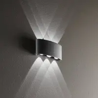 In.tec® Led ulkoseinävalaisin Betle, Musta, Alumiini, Moderni