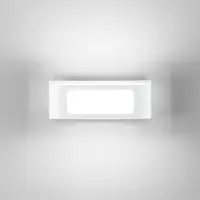 In.tec® Led ulkoseinävalaisin Desert, Valkoinen/opaali, Alumiini, Moderni