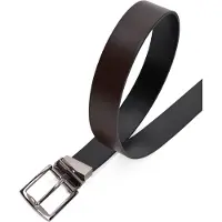 Tommy Hilfiger Vyö 'Flag Rectangular Buckle Reversible' tummanruskea / musta
