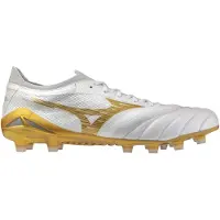 Mizuno Morelia Neo Iv Beta Elite Fg Bright Gold - Valkoinen/kulta/cool Gray - Nurmi (Fg), koko 46