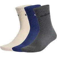 Adidas Urheilusukat 'Linear Crew Cushioned 6 Pair Pack' laivastonsininen / tummanharmaa / valkoinen