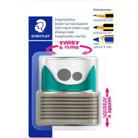 Staedtler 513 007, Käsikäyttöinen kynäteroitin, Harmaa, Petroolin värinen, 1,12 cm, 8,2 mm (513007BK-2)