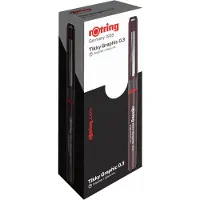 Rotring 1904753, Korkillinen geelikynä, Musta, Burgundi, 0,3 mm