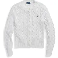Ralph Lauren for woman. 211971868007 Cotton cardigan in white eights knitted fabric (S), Casual