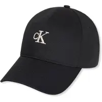 Calvin Klein Monogram Embroidery Baseball Cap - Black - ONE SIZE