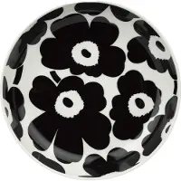 Marimekko Unikko syvä lautanen Ø20,5 cm Musta-valkoinen