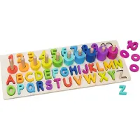 Goki Wooden Alphanumeric Puzzle 91 pieces. Puu