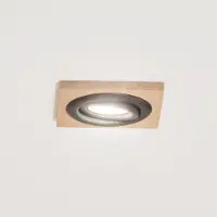 Lamkur Upotettava Tobby, 10 x cm, tammi, GU10 Tobby , himmennettävä, Vaalea puu, Olohuone/ruokailutila, Puu, Skandinaavinen,