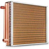 Vevor 18"x 20" Lämmönvaihdin Vesi-ilma 3-rivinen 3/8" kupariportit 242 evät