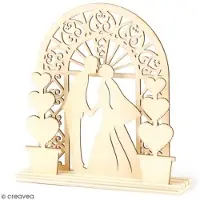 Graine Créative Häätuoli - GRAINE CREATIVE - 19 x 18 x 4 cm - Puu - Beige