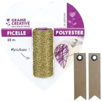 Hobby Hall Lankakela - CREATIVE SIEMEN - 25 m - Kulta - 20 kraft-tarraa - Häät