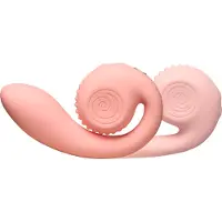 SVibe Snail Gizi Ladattava Kaksoisvibraattori - Koralli