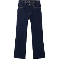 Mango Sienna Flared Cropped Jeans - Navy - 38
