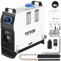 Vevor Oranssi dieselilmalämmitin, 5-8 kW pysäköintilämmitin, kaikki yhdessä, 12 V:n kuorma-auton lämmitin, yksi ilmaliitäntä, punaisella LCD-kytkimellä, kaukosäädin, nopeasti lämmittävä diesellämmitin, auto